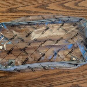 Kenneth Cole Reaction Silver Cosmetic Bag with Black Print